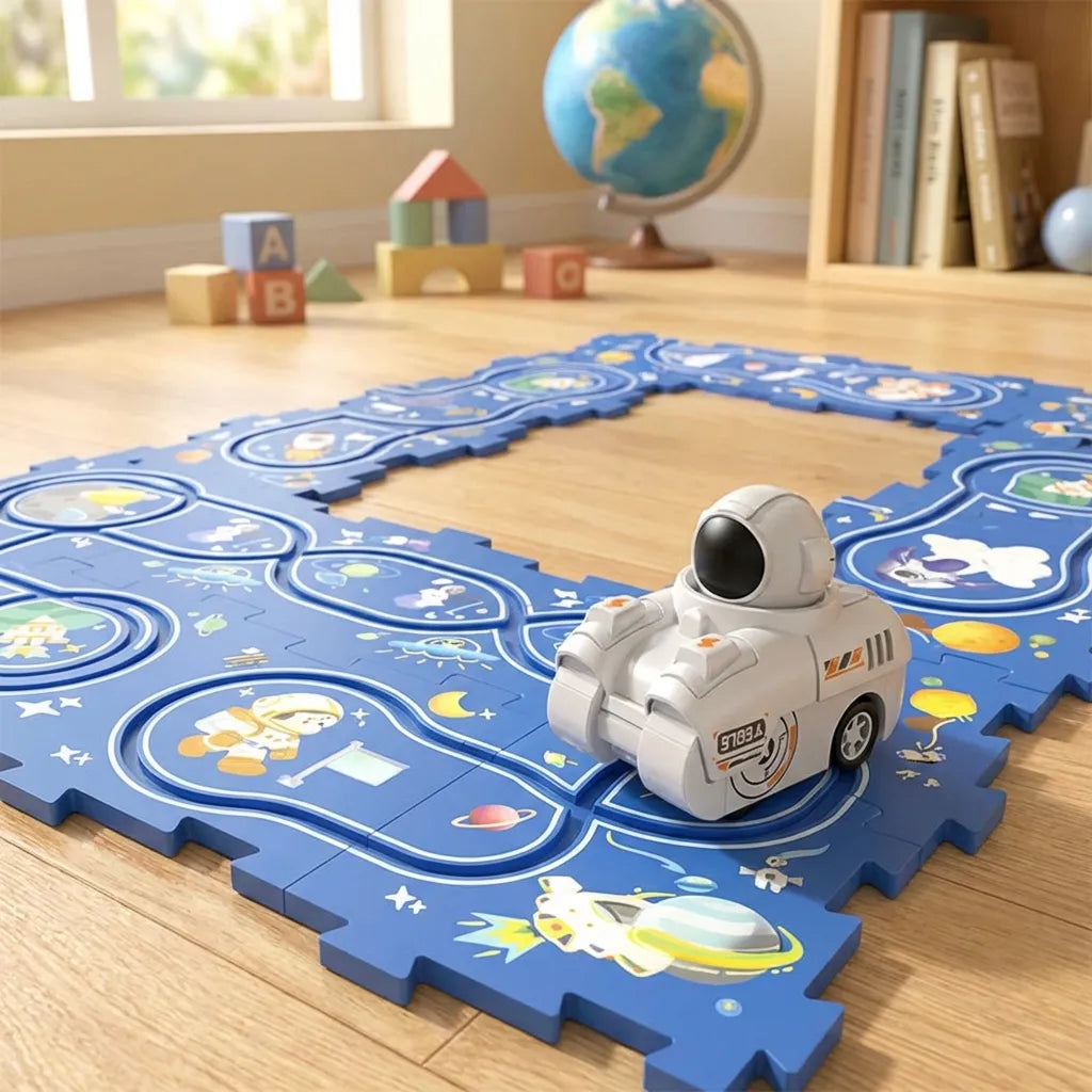 Puzzle Rail car Race Slot Car Track Set