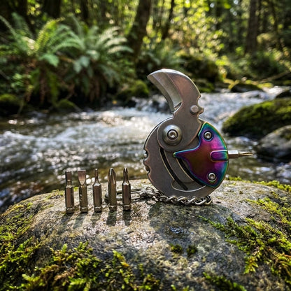 Titanium Coin Box Cutter/Knife + Multi Tool