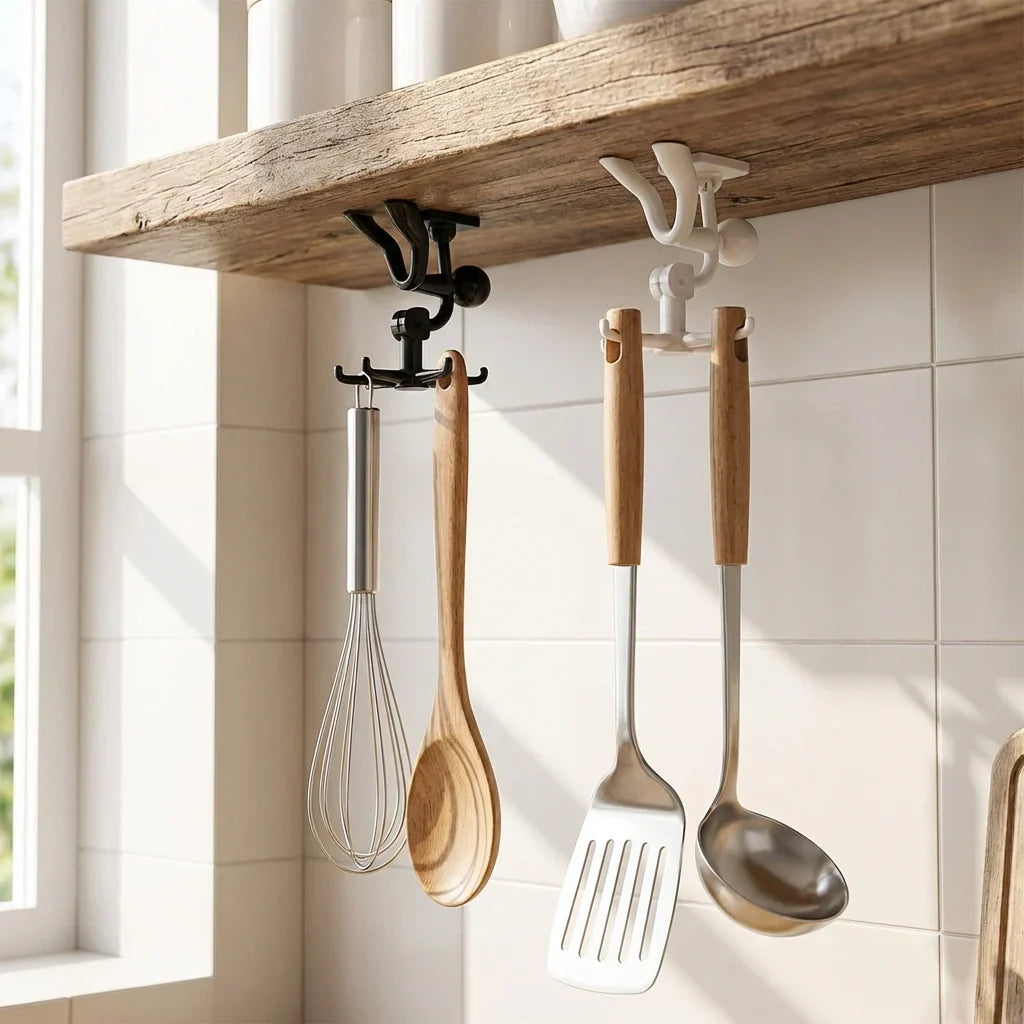 Best 360° rotating 6 claw kitchen hook organizer - 2026 | fast shipping