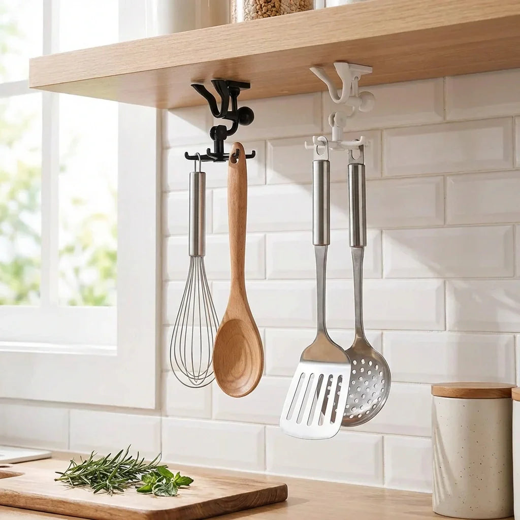 Best 360° rotating 6 claw kitchen hook organizer - 2026 | fast shipping