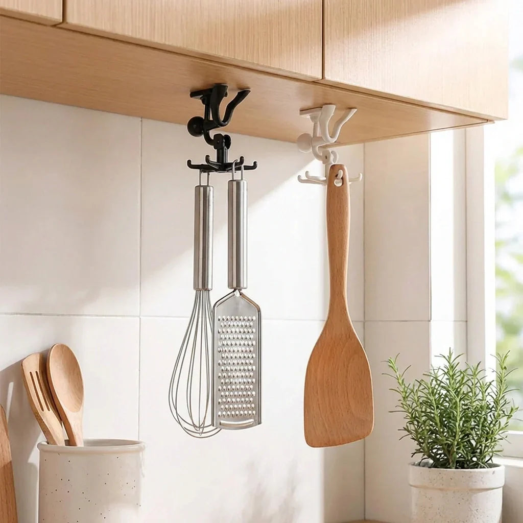 Best 360° rotating 6 claw kitchen hook organizer - 2026 | fast shipping