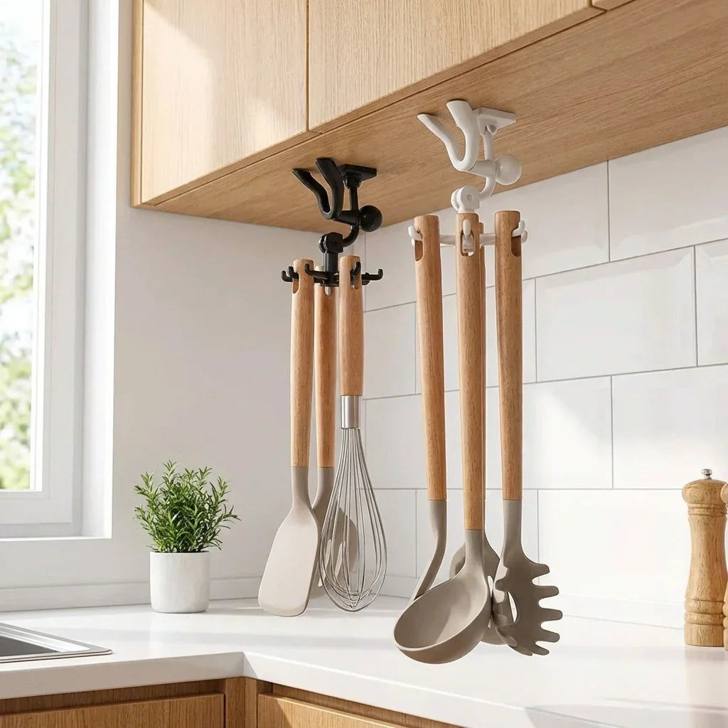 Best 360° rotating 6 claw kitchen hook organizer - 2026 | fast shipping