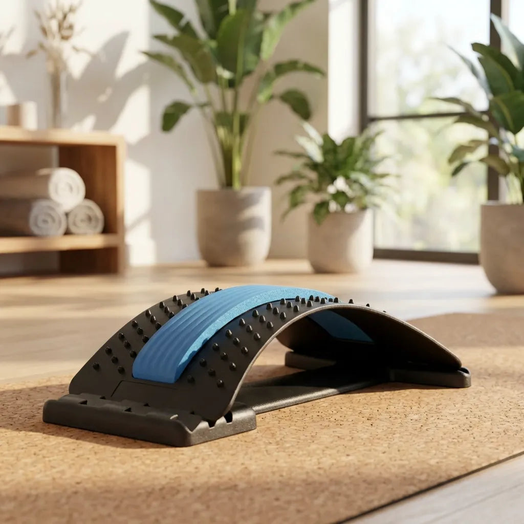 Adjustable Back and Neck Stretcher with Massage Points