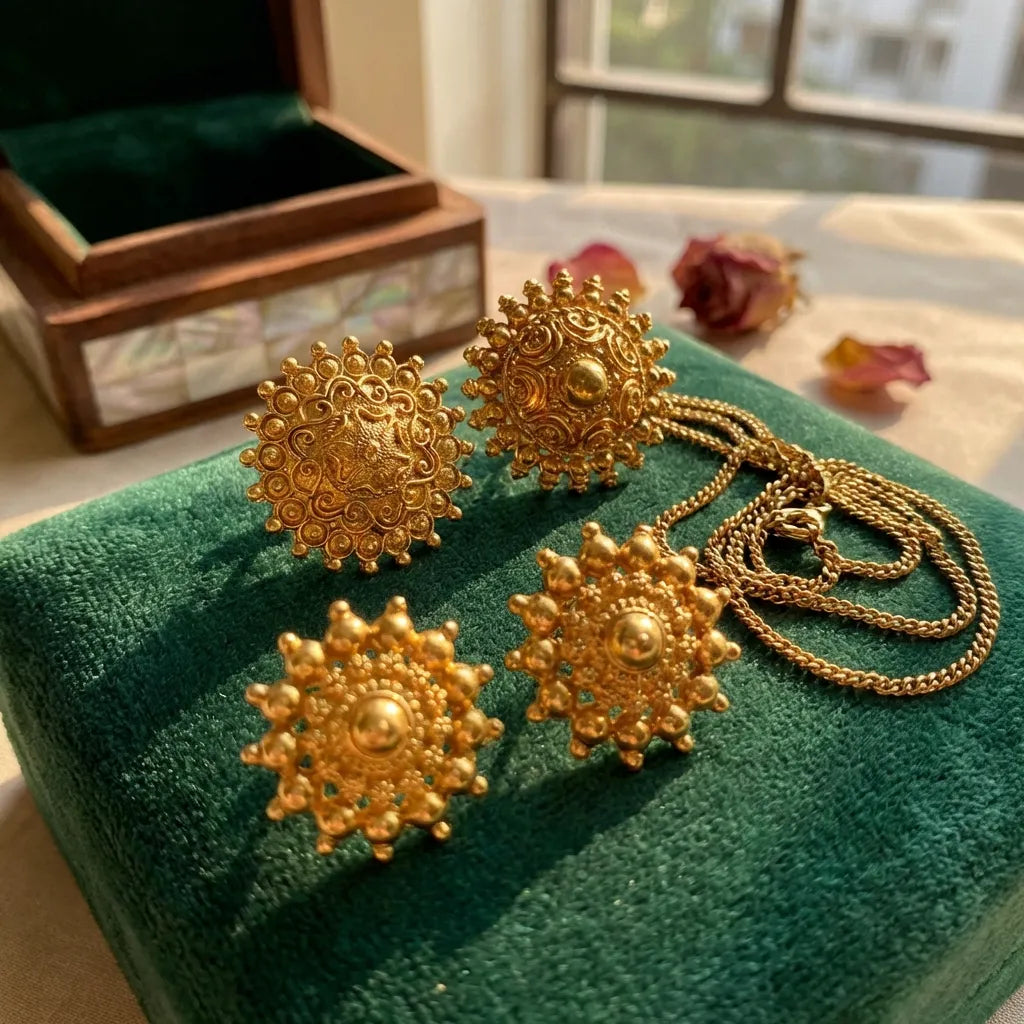 Trendy Gold Plated Earrings