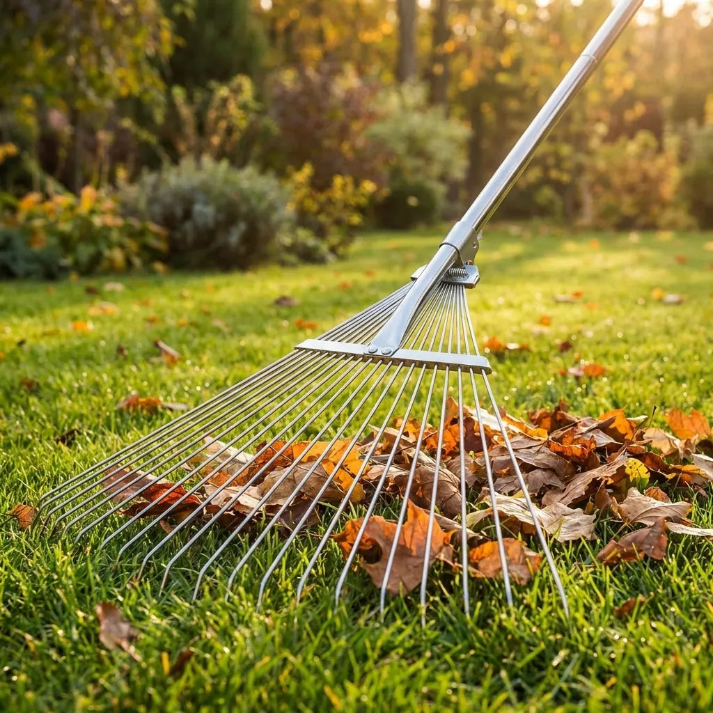 Telescopic Stainless Steel Garden Rake