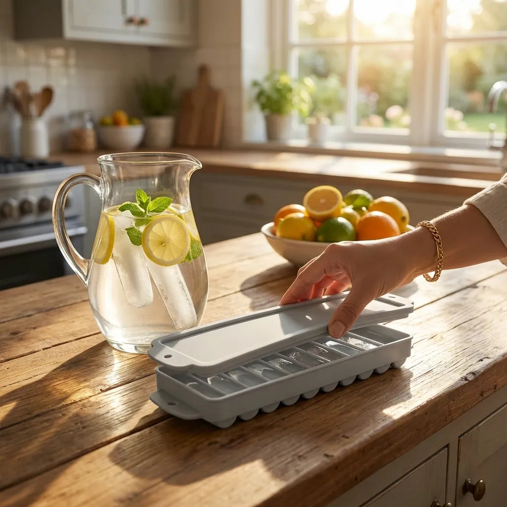 Sleek Cylinder Ice Trays (Pack of 2)