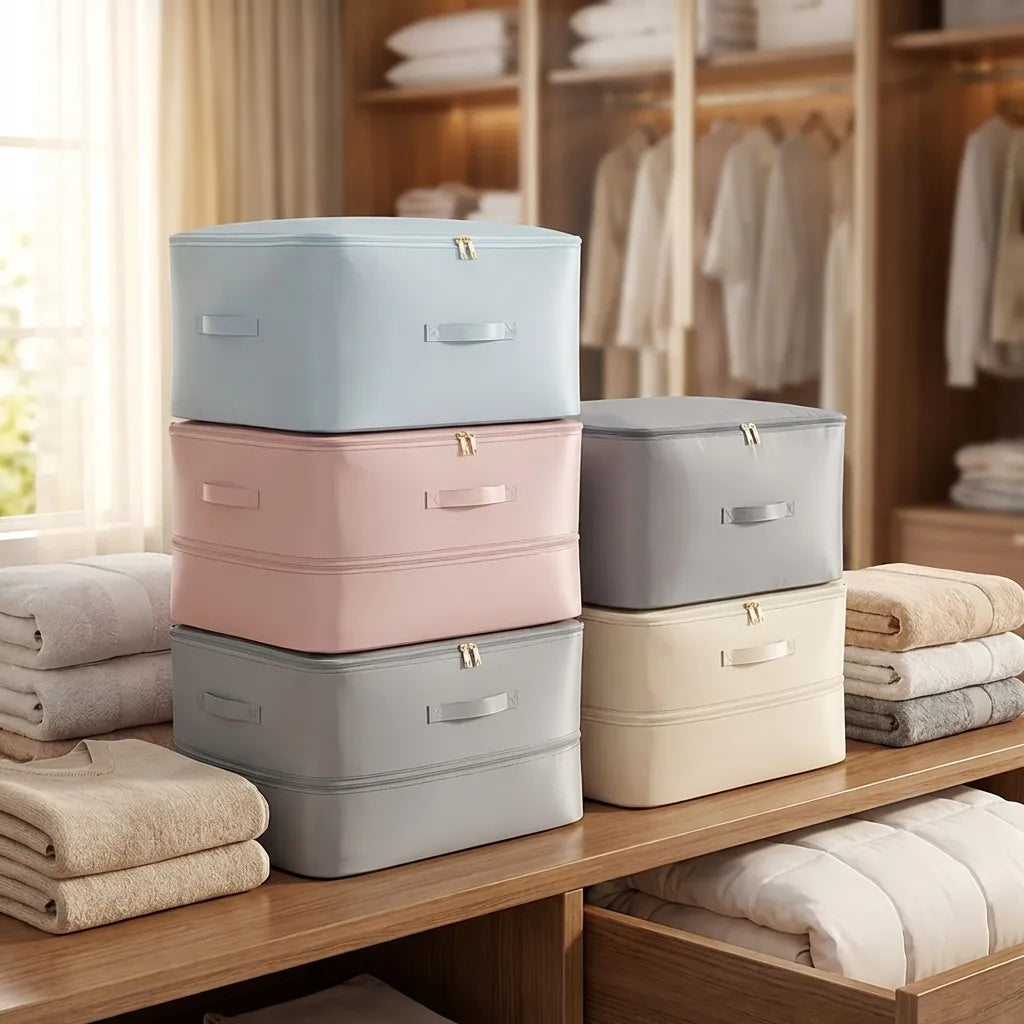 Storage Space Saving Self Compression Organizer