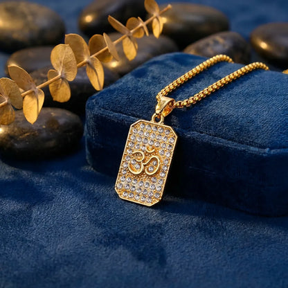 Diamond Om Pendant Necklace