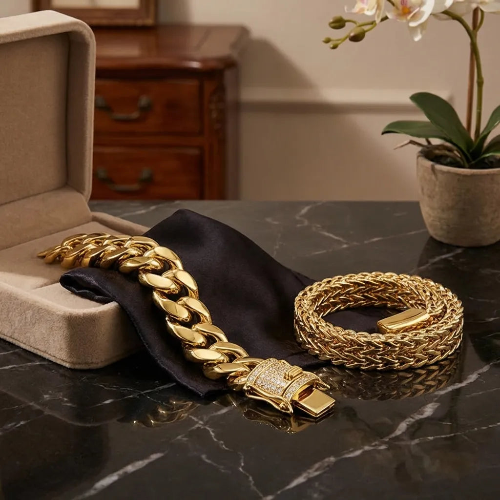 BD Gold Cuban Bracelet Men