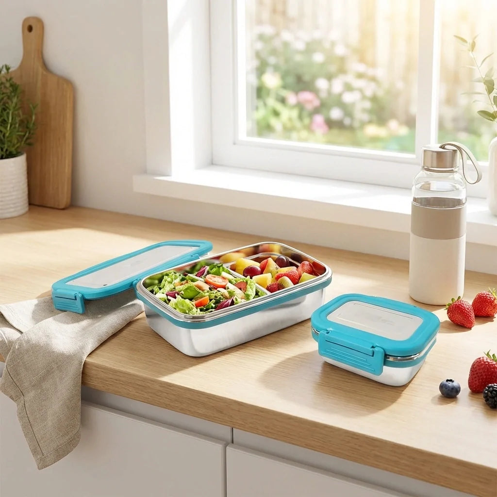 Jerry 2 Pc Stainless Steel Lunch Box