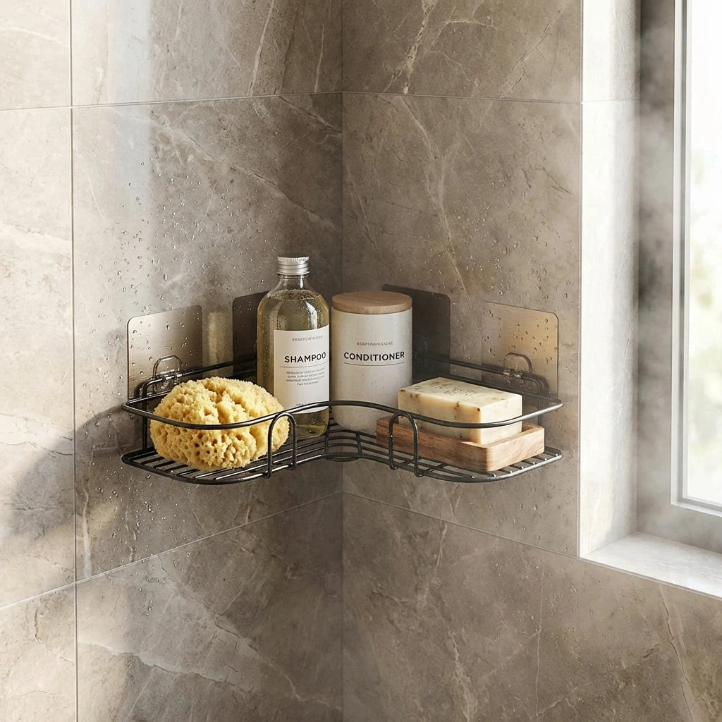 Metal Bathroom Corner Rack Storage Shelves