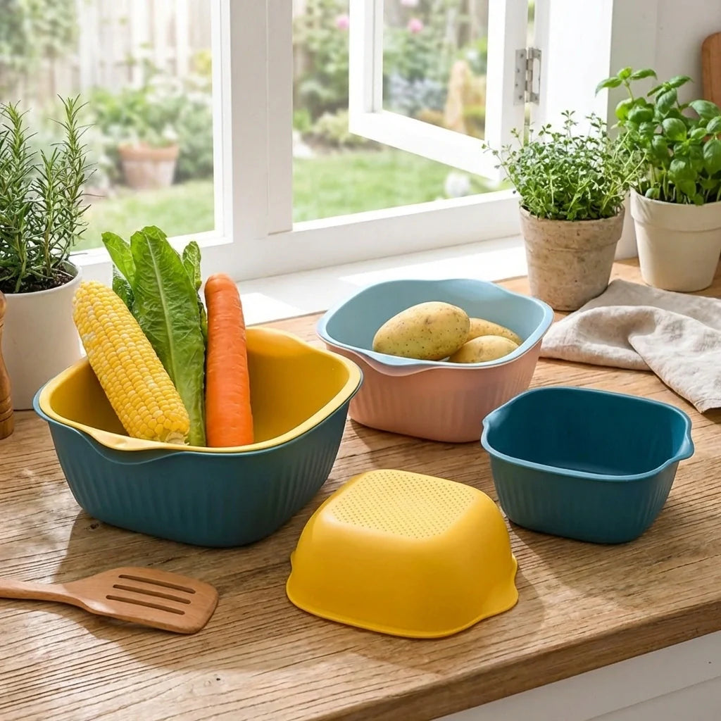 Dual-Use Washing & Strainer Bowl