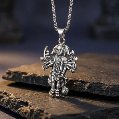 5 Mukhi Standing Hanumanji Pendant with Chain