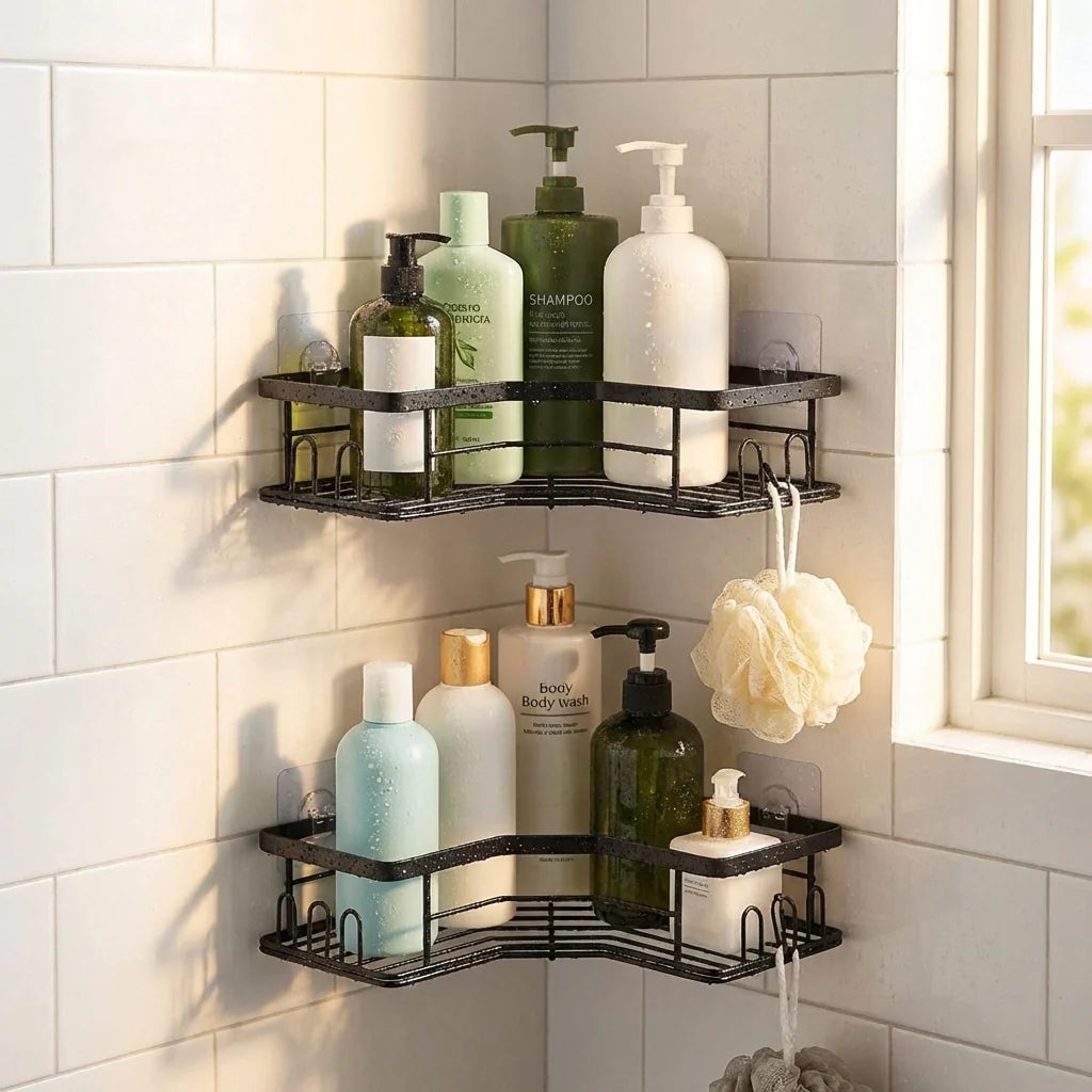 Self-Adhesive Corner Shelf Organizer