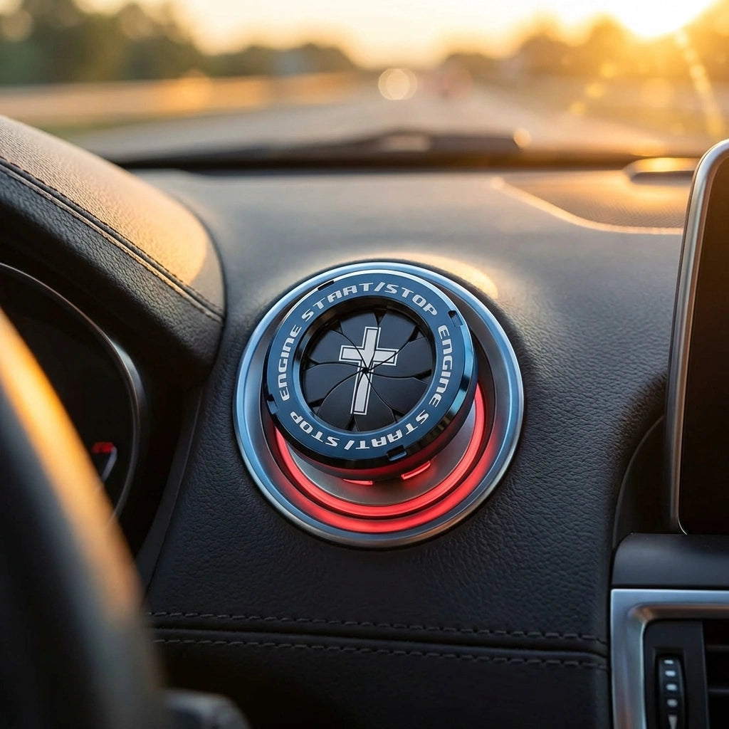 Rotary Push Start Stop Button Cover