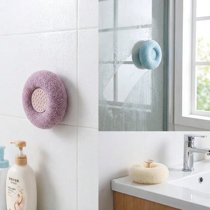 Bath Towel Scrub Bath Massage Shower Ball With Sucker Scrub