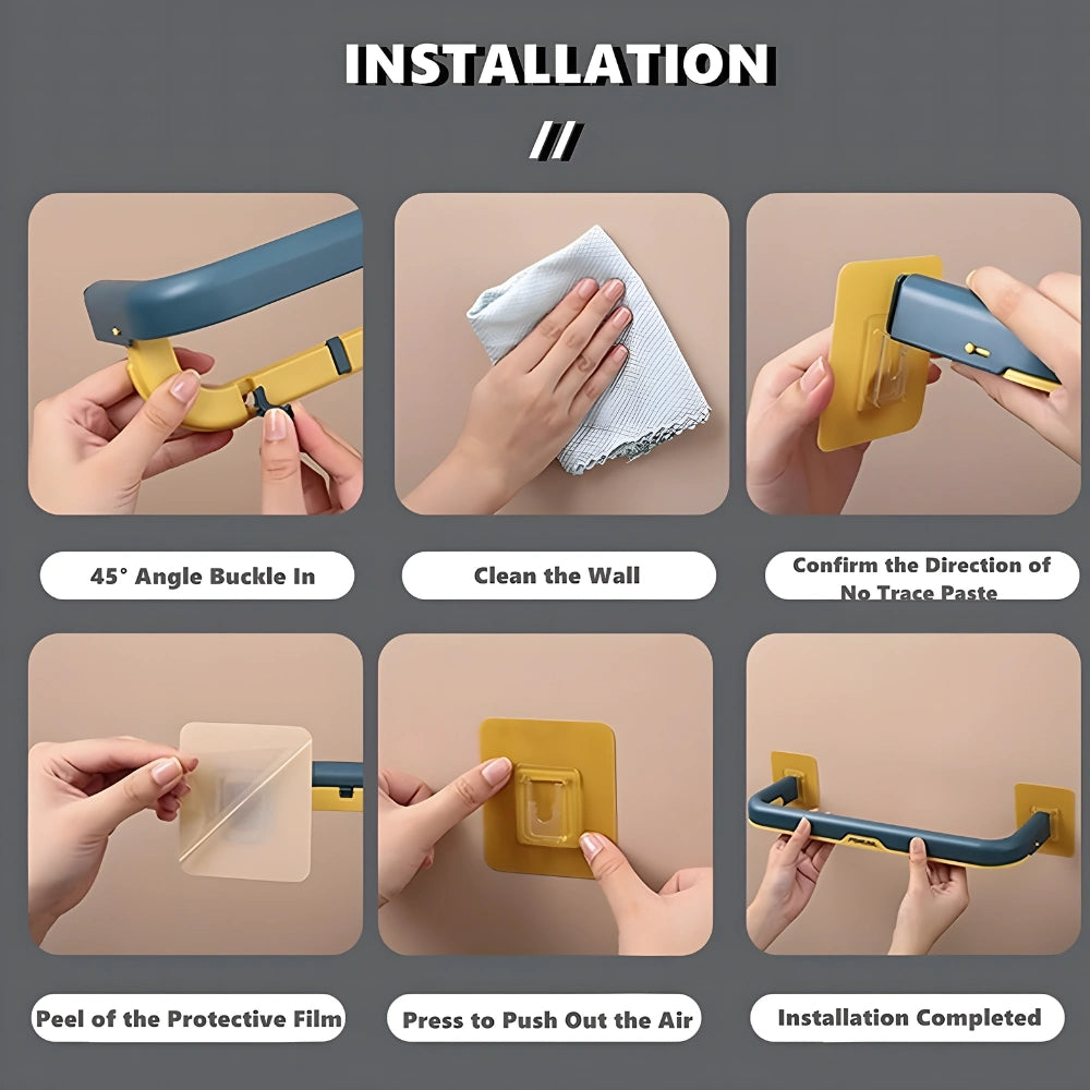 Space Saving Foldable Towel Rack