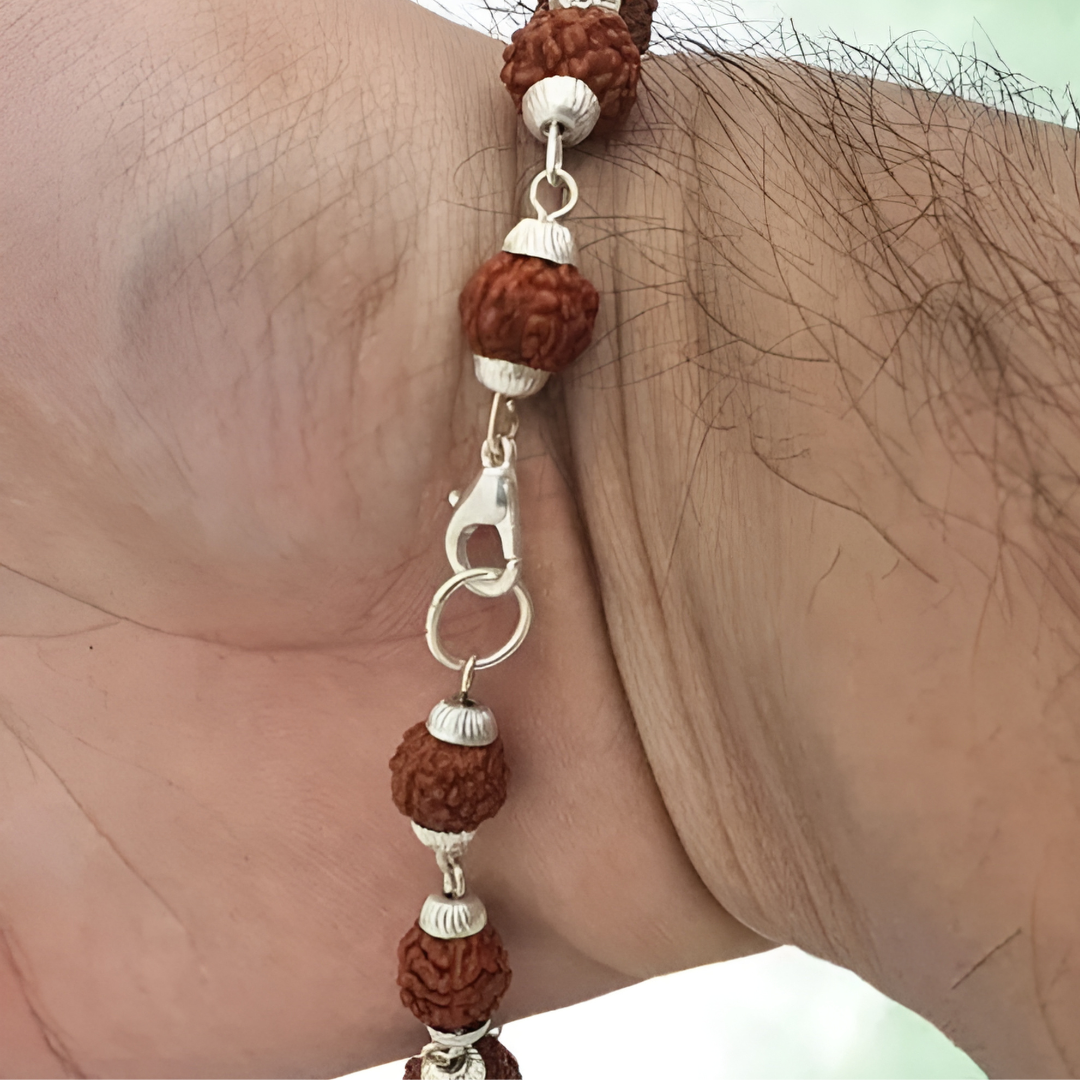 Rudraksha Bracelet Silver Plated