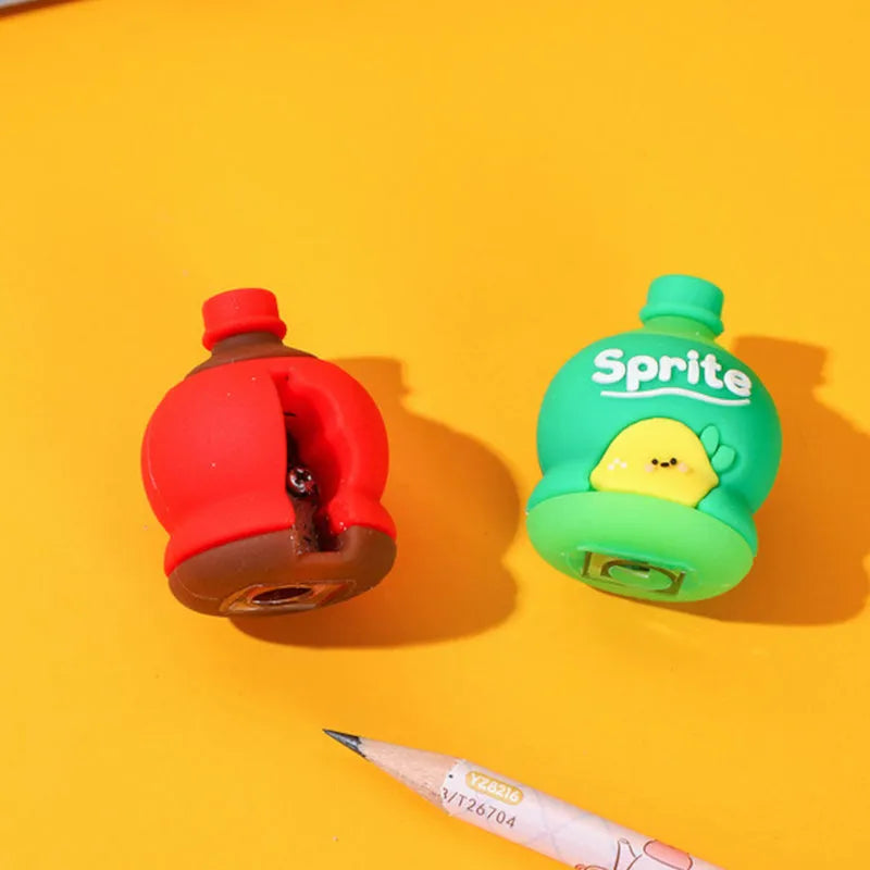 3d Cold Drink Bottle Shape Rubber and Sharpener - Office