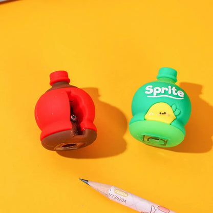 3d Cold Drink Bottle Shape Rubber and Sharpener - Office
