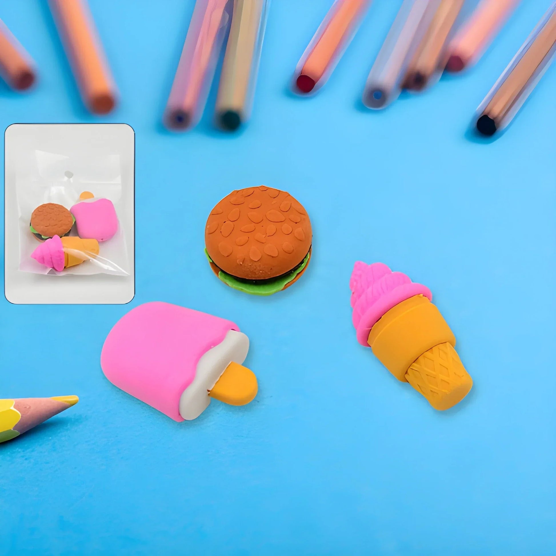 3D Dessert Eraser Set - Stationery