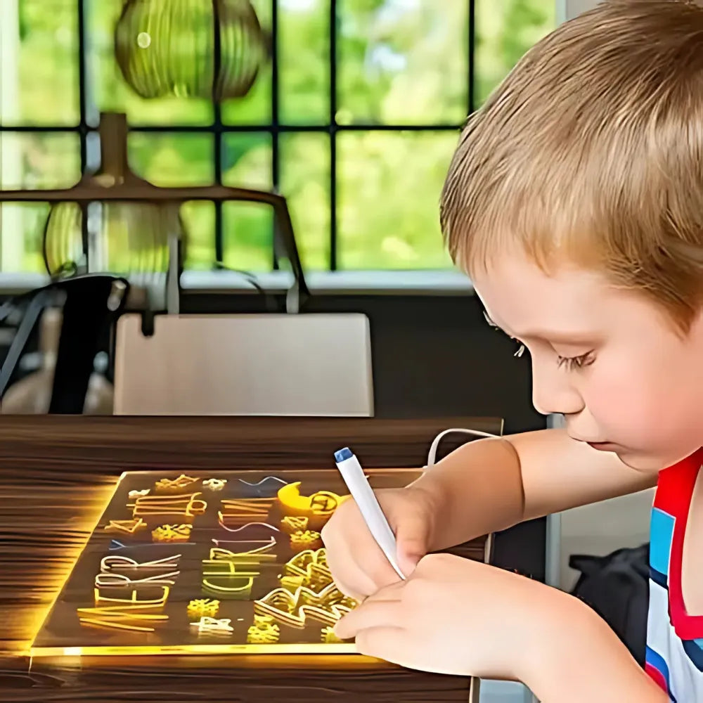 3D LED Light Glass Acrylic Writing pad
