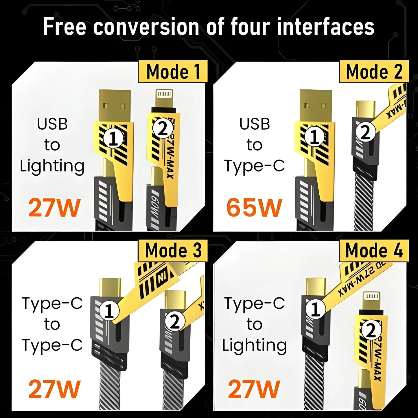 4 in 1 Eco Charging Cable