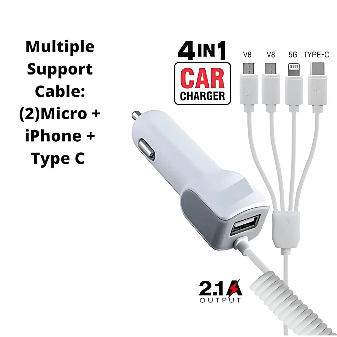 4 in 1 Multi Pin Car Charging Cable