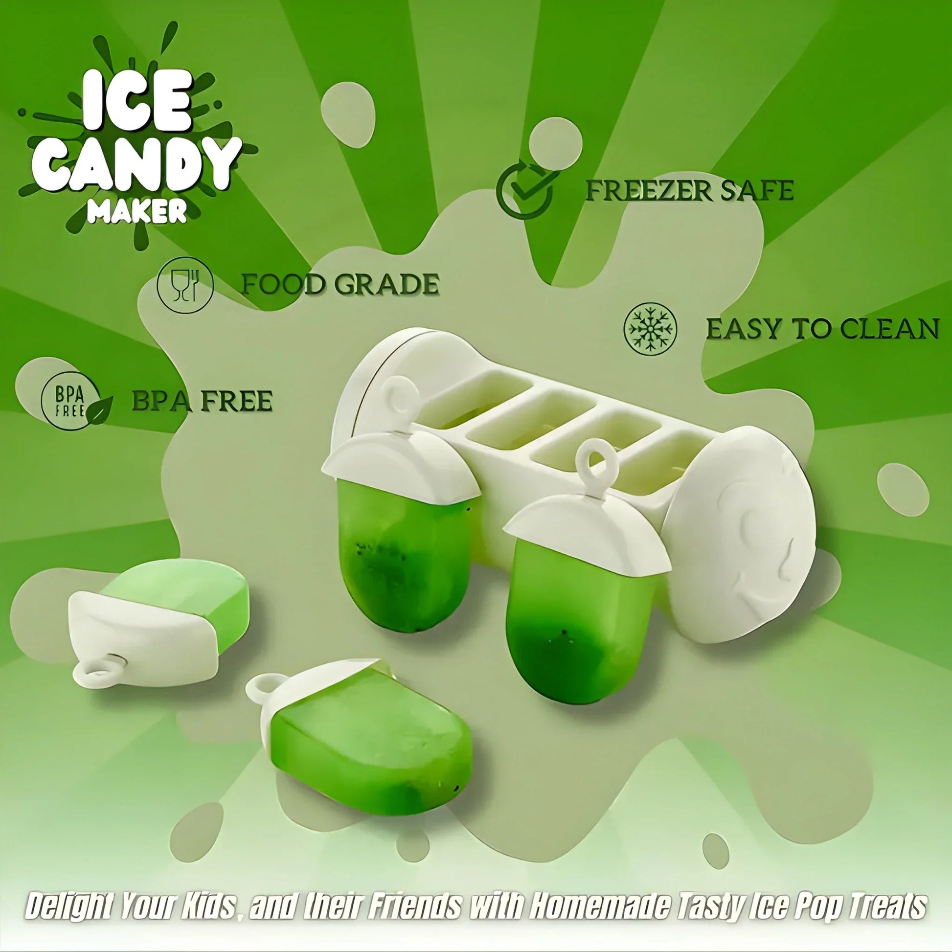 4-in-1 Popsicle Maker - Home & Kitchen
