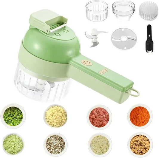 4 in 1 Portable Electric Vegetable Cutter Set Home & Kitchen