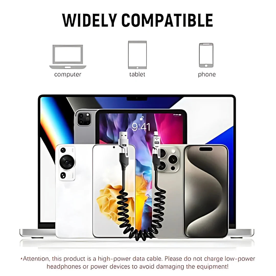 4 in 1 Spring Data Cable