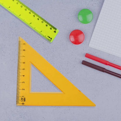 4-piece Geometry Set Triangle Ruler Protractor Straight - Office
