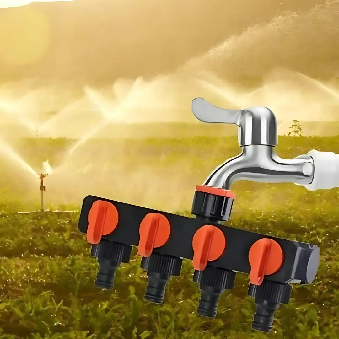 4 Way Water Tap Connector