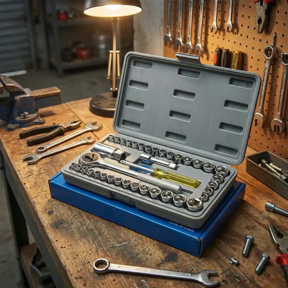 40 In 1 Pcs Tool Kit & Screwdriver, Socket, Wrench Set