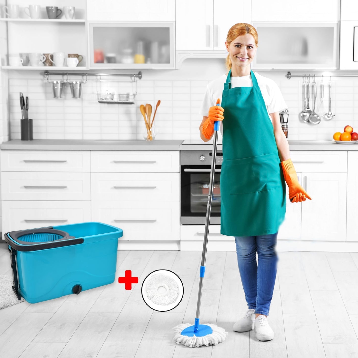 Best 4028 quick spin mop plastic bucket floor cleaning easy wheels big with - 2025 | fast shipping