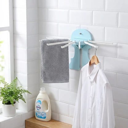 7-in-1 Multifunction Retractable Wall-Mounted Pull-Out Hanger Rack