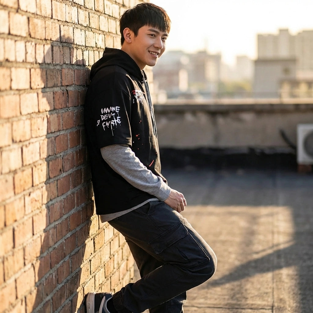 Black Cotton Hoodie Twin Pack