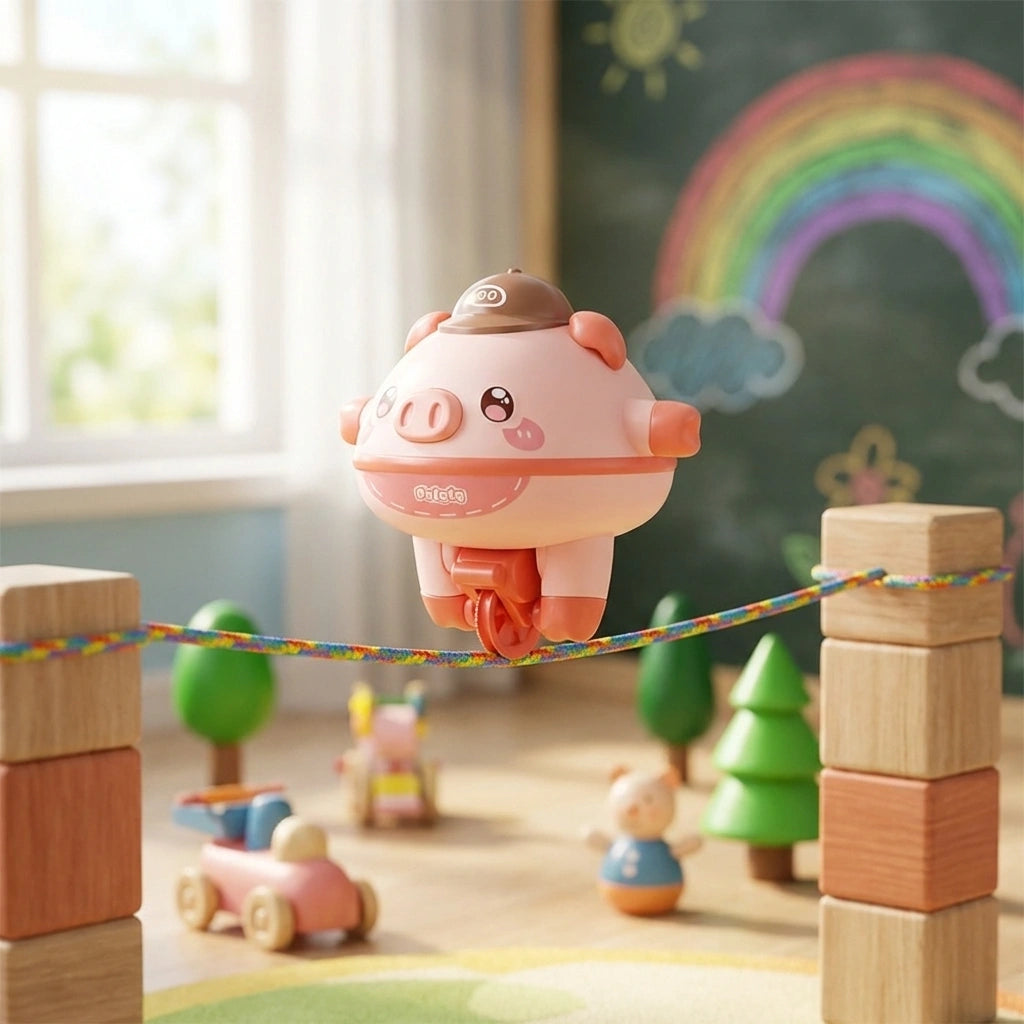 Balancing Pig Tightrope Toy