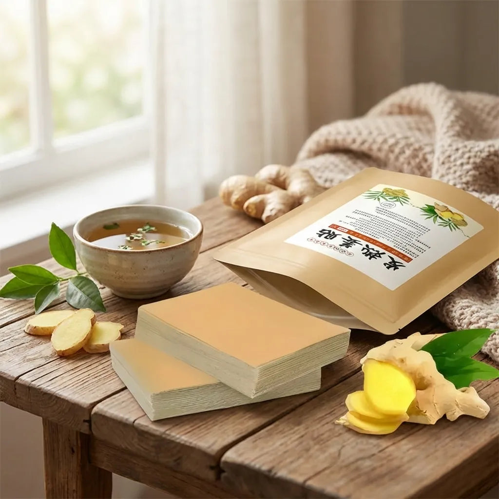 10-Pack Self-Heating Ginger Warming Patches – 8-Hour Gentle Comfort