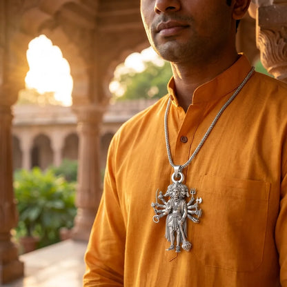 5 Mukhi Standing Hanumanji Pendant with Chain