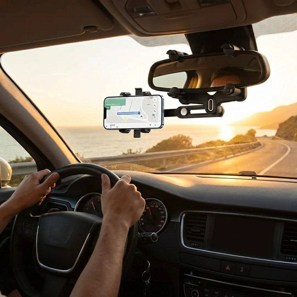 Rearview Mirror Phone Holder for Car