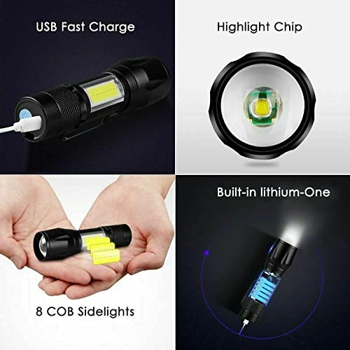 Super Bright Pocket Mini USB Rechargeable Torch Light