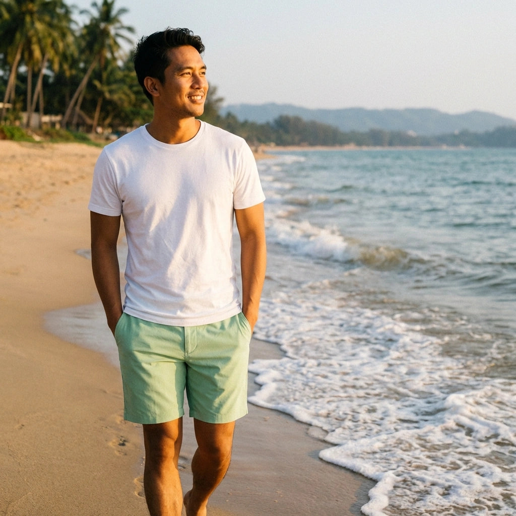 Men's Sleek Solid Casual Shorts