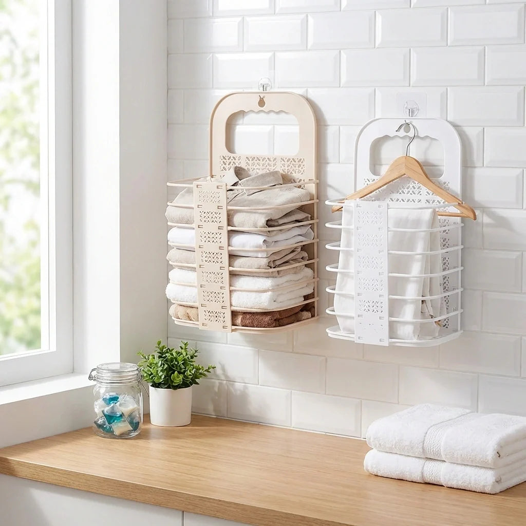 Wall-Mounted Collapsible Laundry Basket