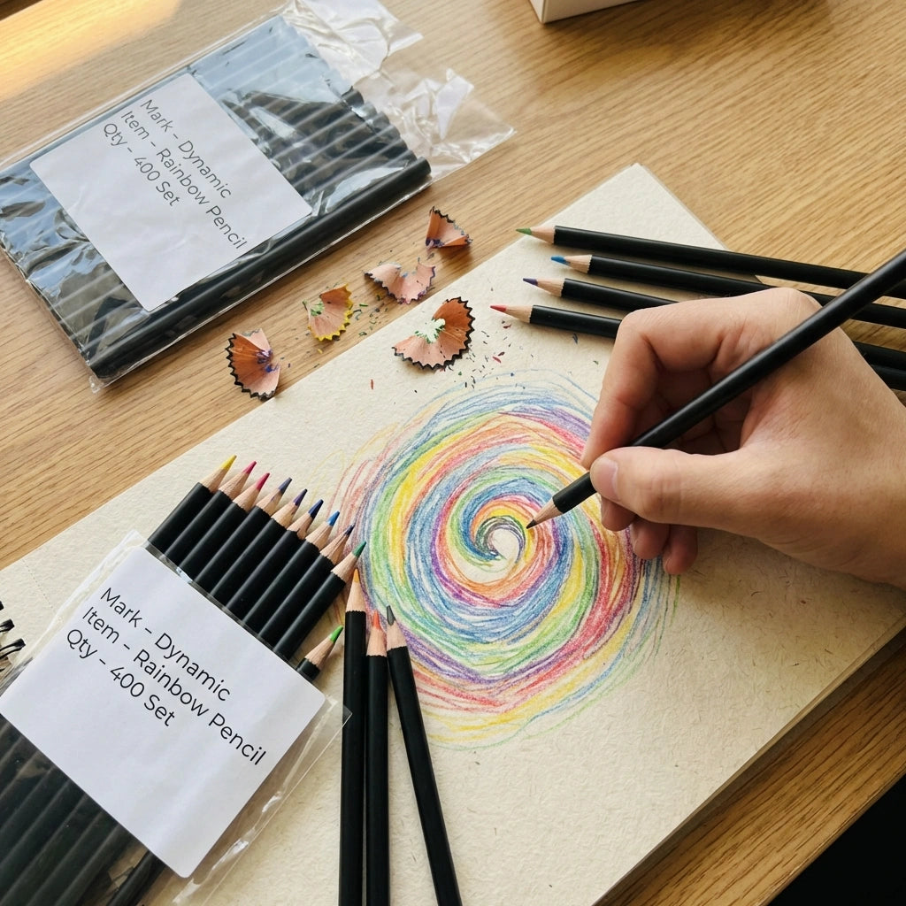 Multicolor Rainbow Pencils Set