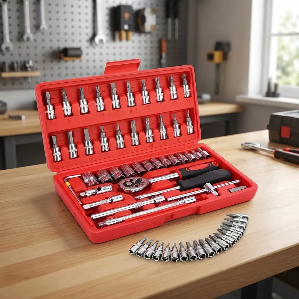 46-Piece Ratchet Wrench Set