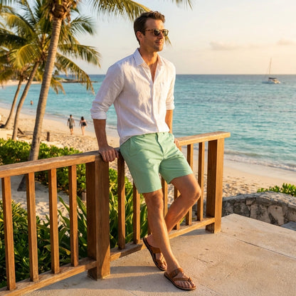 Men's Sleek Solid Casual Shorts