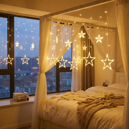 Serial String Star Lights for Decoration