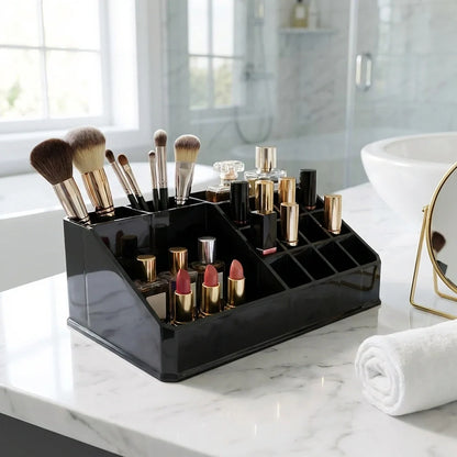 16-Compartment Makeup Organizer Box