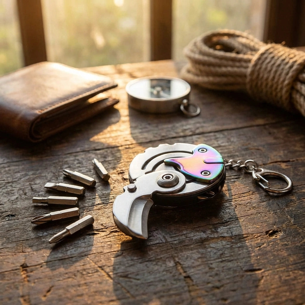 Titanium Coin Box Cutter/Knife + Multi Tool